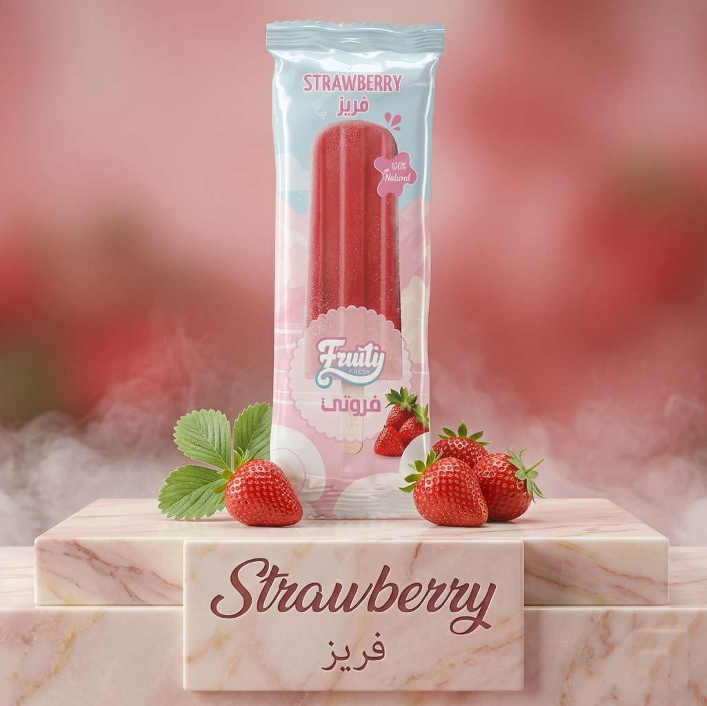 Strawberry popsicle
